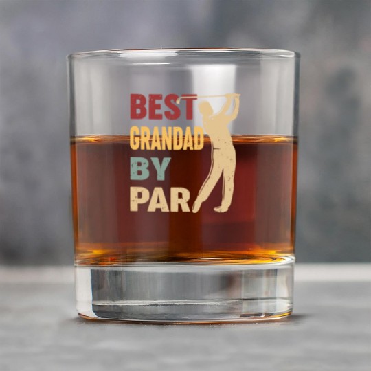 Best Grandad By Par Funny Golf Vintage Rock Glasses