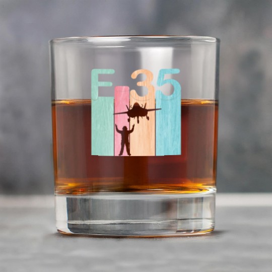 F35 Vintage Air Force Fighter Jets Rock Glasses