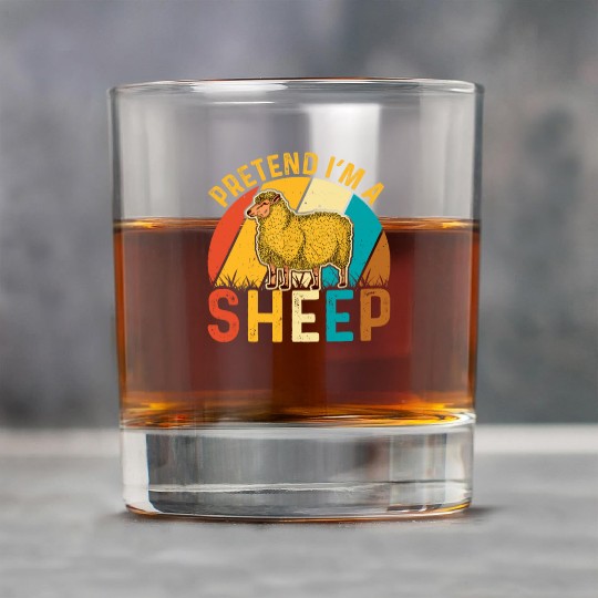 Sheep Lover Funny Pretend I'm a Sheep Retro Lamb Rock Glasses
