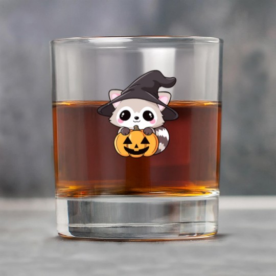 Cute Halloween raccoon Rock Glasses
