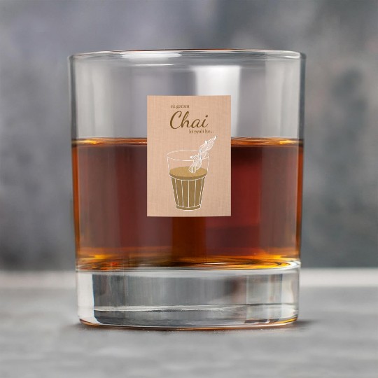Ek Garam Chai - Indian Typography Print Rock Glasses