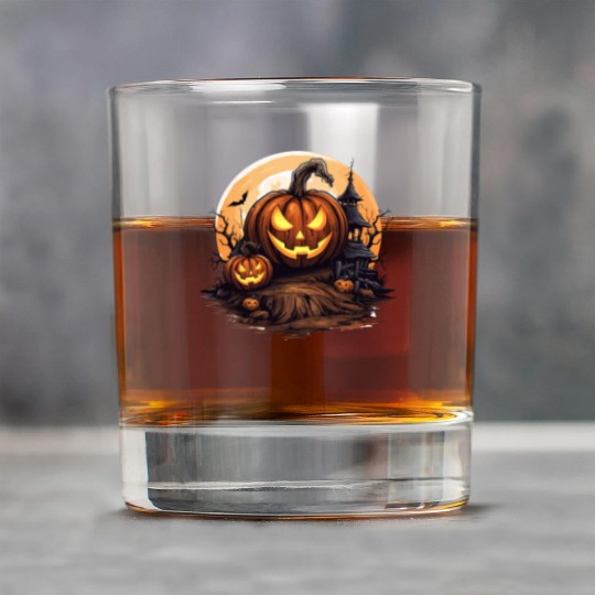 Halloween Haunted House Spell Pumpkin Bat Rock Glasses