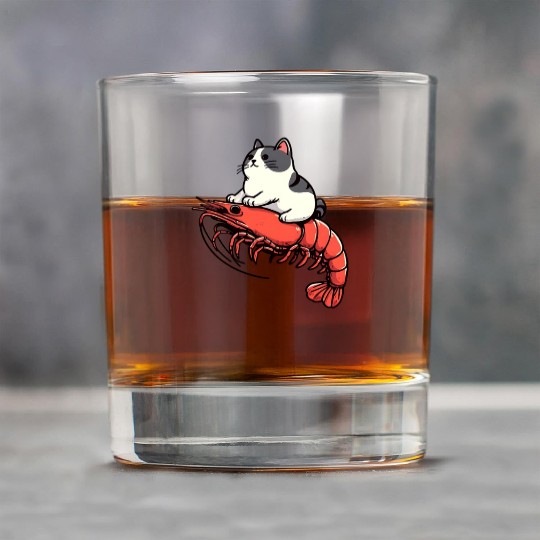 Cat rides shrimp Rock Glasses