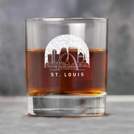 St. Louis Missouri Skyline Rock Glasses