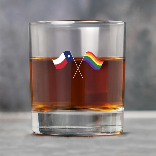Flags of Pride Texas Design for proud LGBT+ Texan Rock Glasses