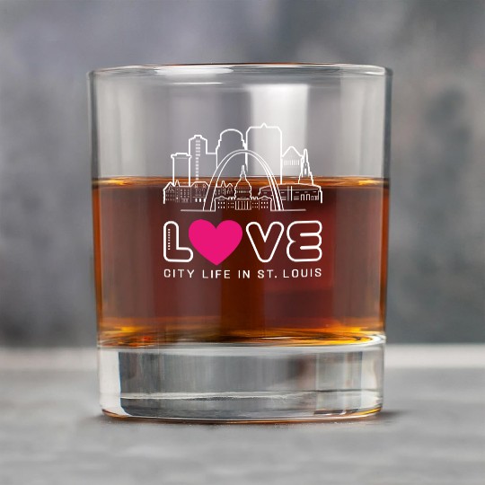 Love City Life in St. Louis Missouri Rock Glasses