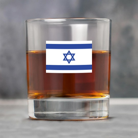 Israeli Flag with Star of David Design Rock Glasses