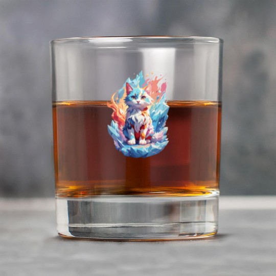 Cute Crystal Fantasy Cat Design Rock Glasses