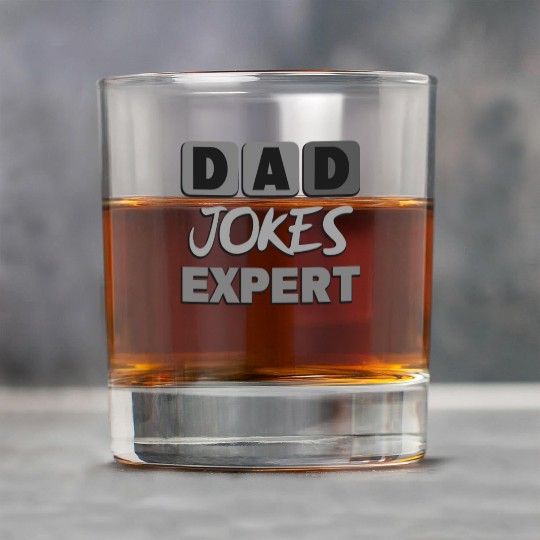 Funny Dad Jokes Expert & Daddy Father's Day Gift Rock Glasses