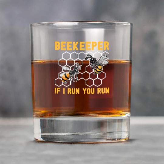 When I run you run too bee funny beekeeper Rock Glasses