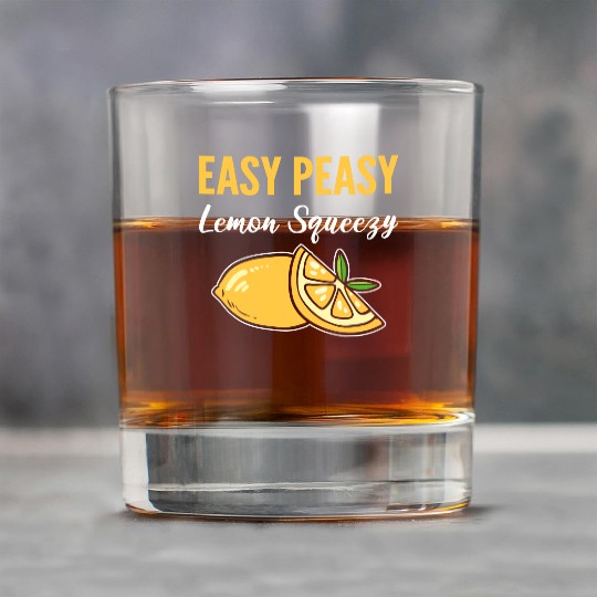 Easy Peasy Lemon Lemonade Vendor Gift Rock Glasses
