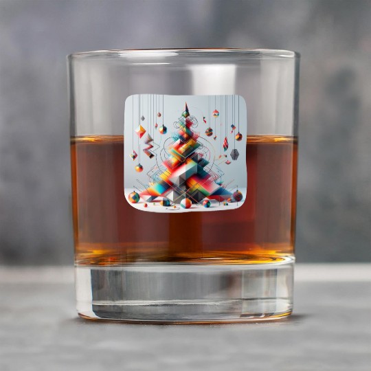 Geometric Christmas tree Rock Glasses