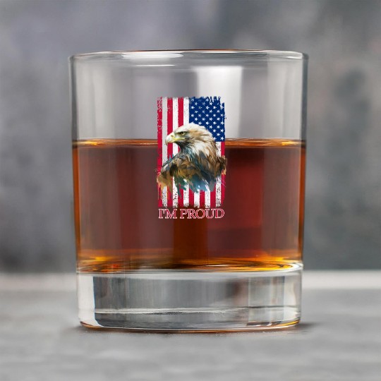 American patriotic symbols of national pride - fla Rock Glasses