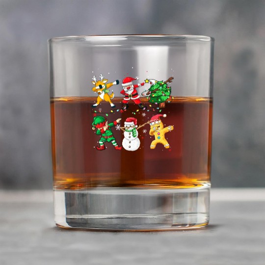 Dabbing Santa Elf Friends Christmas Boys Girls Men Rock Glasses