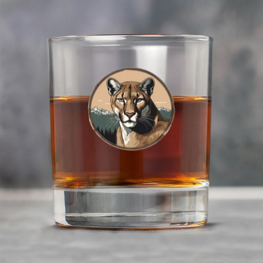Mountain Lion Cougar Rock Glasses
