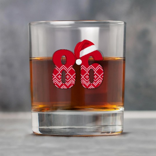 86 Christmas Years - Number Eighty Six Rock Glasses