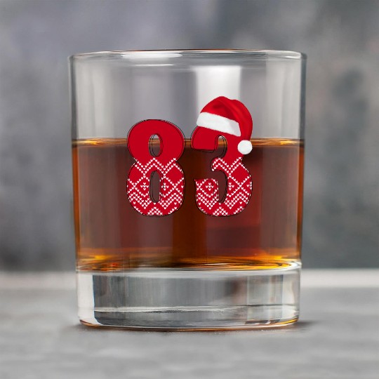 Number 83 - Happy Christmas Eighty Three Rock Glasses