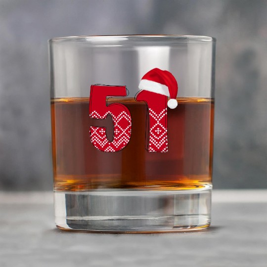Celebrate 51 Christmas Years - Number Fifty One Rock Glasses