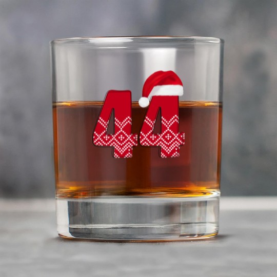 Wedding Anniversary 44 Years - Christmas Number 44 Rock Glasses
