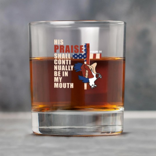 US Flag Eagle Christian Cross Patriotic Bible Vers Rock Glasses