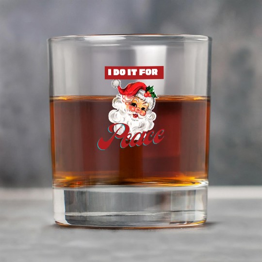 I do it for peace, funny Santa with red and white Rock Glasses
