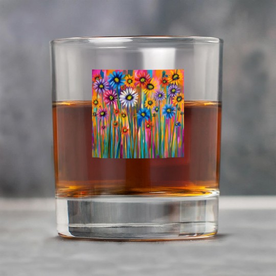 Wildflowers graffiti Rock Glasses