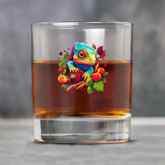 Cute Chameleon for Lizard Pet Lover Rock Glasses
