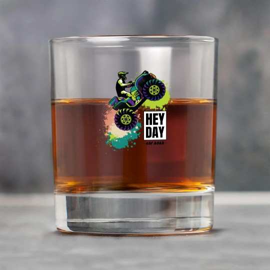 ATV/Quad " Wheelie" style logo. By "Hey Day" Rock Glasses