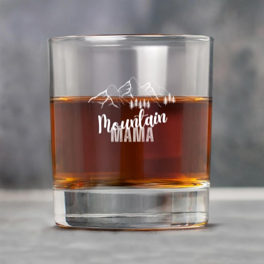 Mountain Mama, 3 Mountain peaks Rock Glasses
