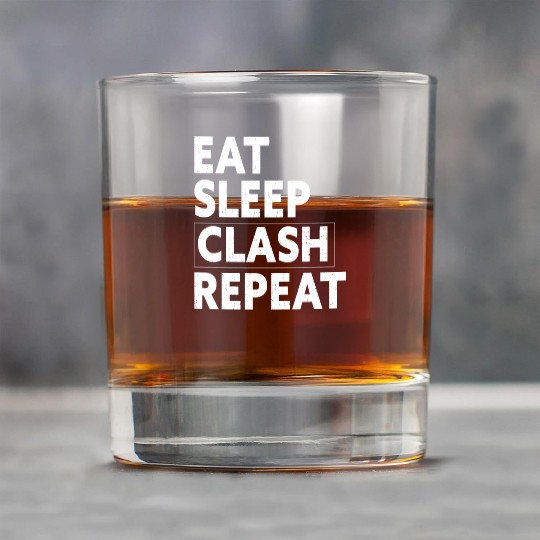 Eat Sleep Clash Repeat Rock Glasses Gift For Royale Gamer