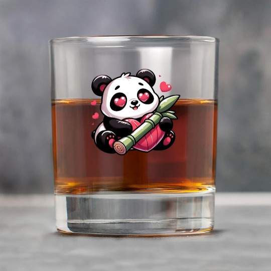 Panda Heart Eye Patches Valentine's Day Bamboo Rock Glasses