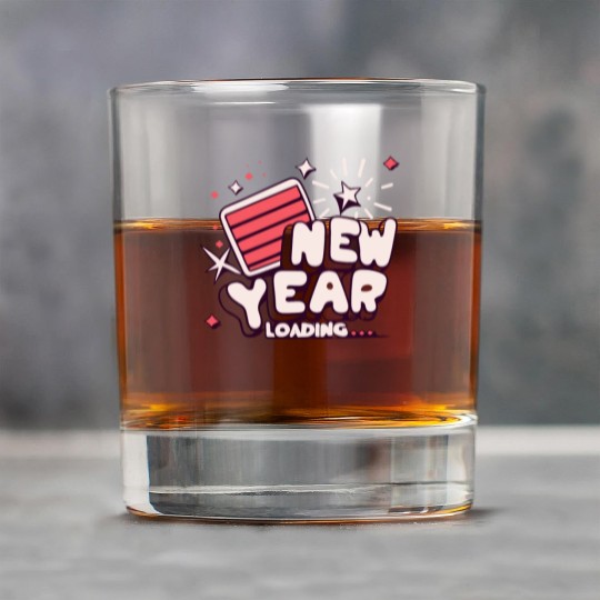 NYE New Year Loading Cheers To Festive New Year's Rock Glasses
