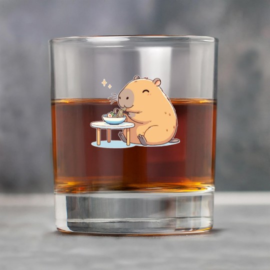 Cute Capybara Eats Ramen Noodles Capybara Ramen Rock Glasses