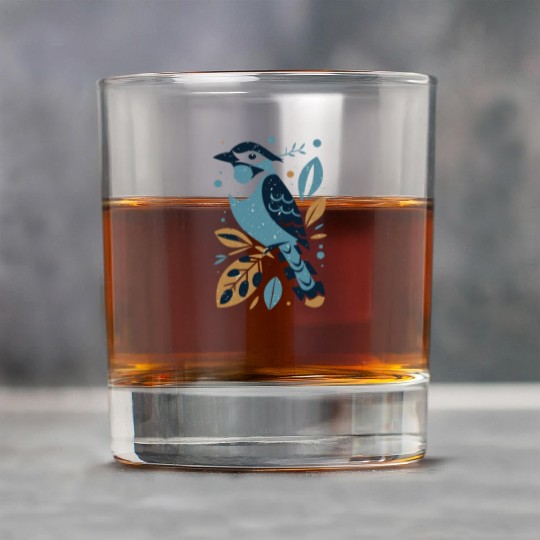 Blue Jay Bird Rock Glasses