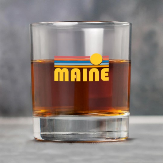 Maine Sunset Maine Rock Glasses