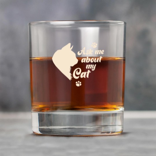 Ask Me About My Cat Lover Mom Gift Rock Glasses