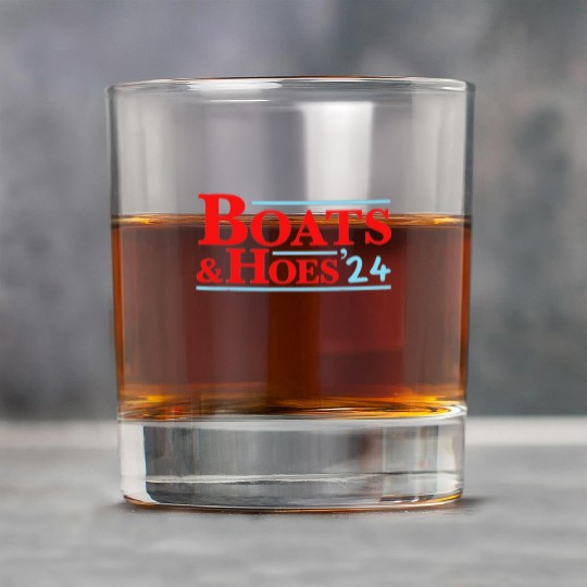 Boats & Hoes 24 Vintage Logo For Your Step Brother Rock Glasses