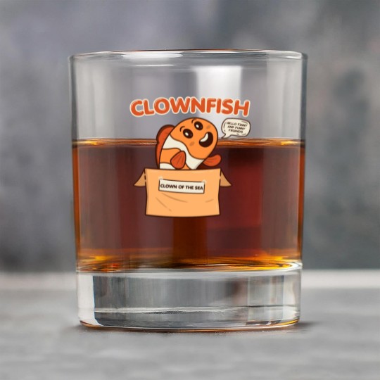 Clownfish Clown Of Sea Funny Fish Cute Coral Reef Rock Glasses