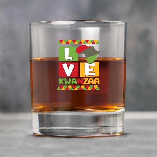 Happy Kwanzaa Vibes Black Heritage Holiday Rock Glasses