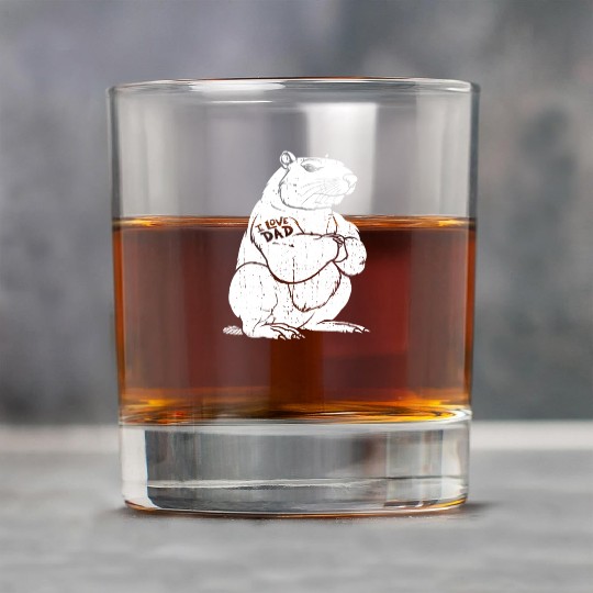 Capybara Biceps Tattoo I Love Dad Rock Glasses