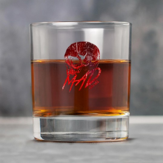 Red Skull with Lightning Graffiti Rock Glasses