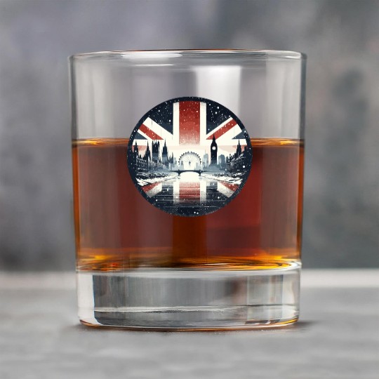 Winter London Travel Vintage Logo Rock Glasses