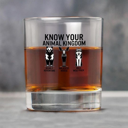 Jungle Rock Glasses, Know Your Animal Kingdom Bear Moose