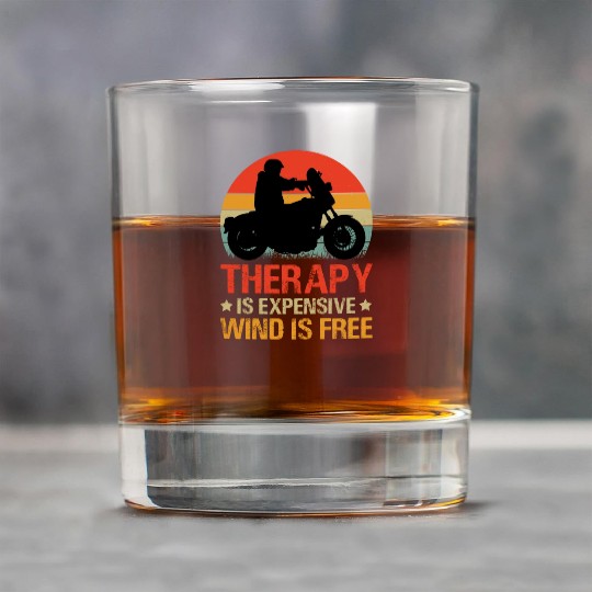 Therapy is expensive Wind is free Motorcycle Rock Glasses