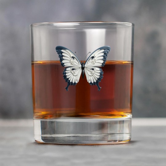 Butterfly Colorful Enchanting Delicate Insects Rock Glasses