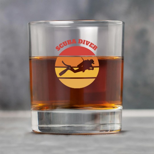 Sunset Dive Silhouette Rock Glasses