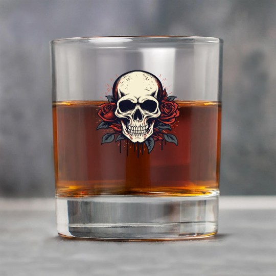 Toten skull aesthetics roses grunge goth skull Rock Glasses