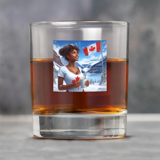 Canadian Winter Snow in Banff Canada Rock Glasses