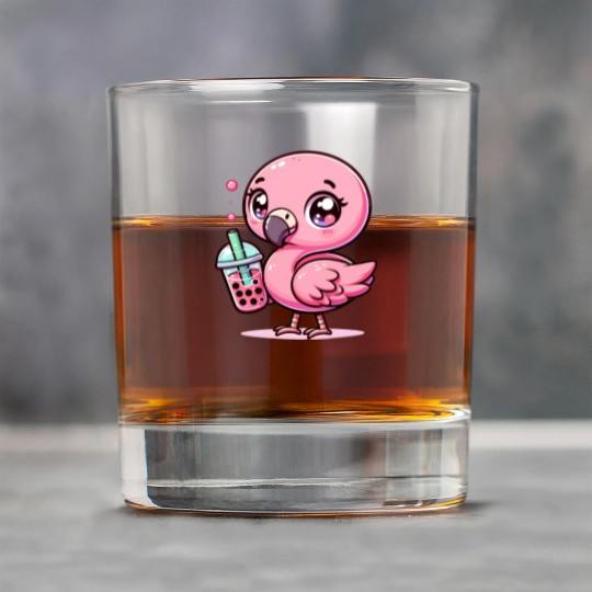 Cute Kawaii Flamingo Bubble Tea Lover Flamingo Rock Glasses