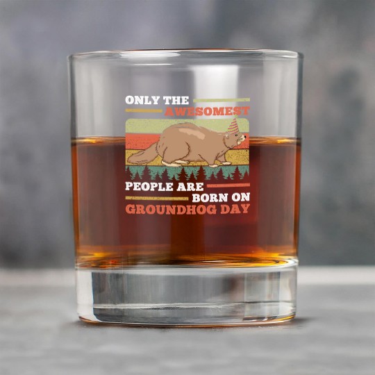 Awesomest People Groundhog Day Retro Vintage Rock Glasses